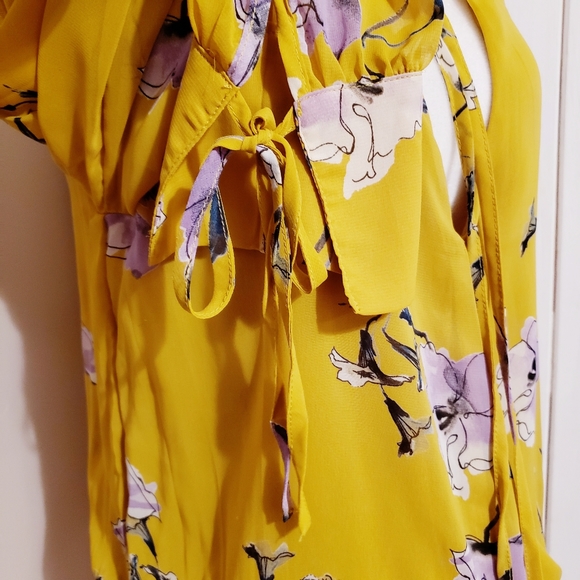 MOD REF | FLOWERED BLOUSE WITH BODYSUIT TIE - Picture 11 of 14